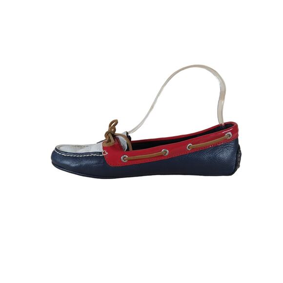 Sperry Red and Blue Women's flats/moccasin - Picture 4 of 9